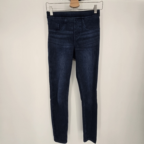 SPANX Jean-ish Ankle blue jean pull on flexible Leggings Xsmall - Picture 2 of 8